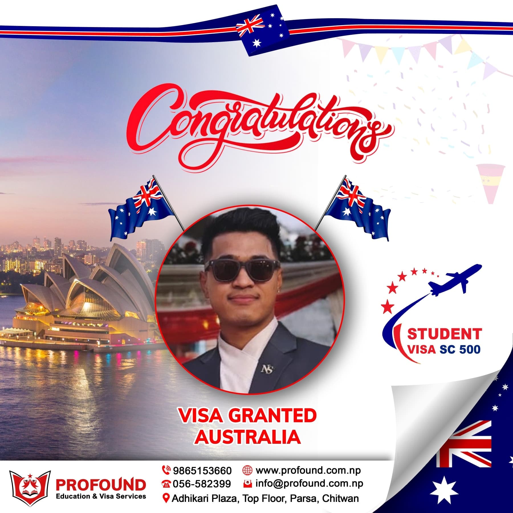 Mr. Niraj Shrestha - Australia VISA Success blog post cover image